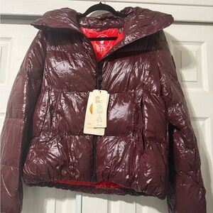 Save the Duck Burgundy Puffer Jacket